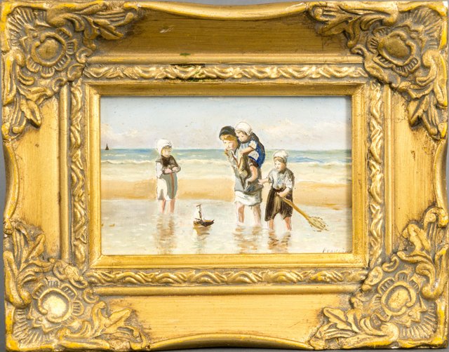 Verkocht artikelnr. 01670073 Schilderijtje olieverf kinderen op strand gesigneerd
met goede goudkleurige lijst

10 x 15cm

Gesigneerd Francine
Keywords: Schilderijtje olieverf kinderen op strand gesigneerd