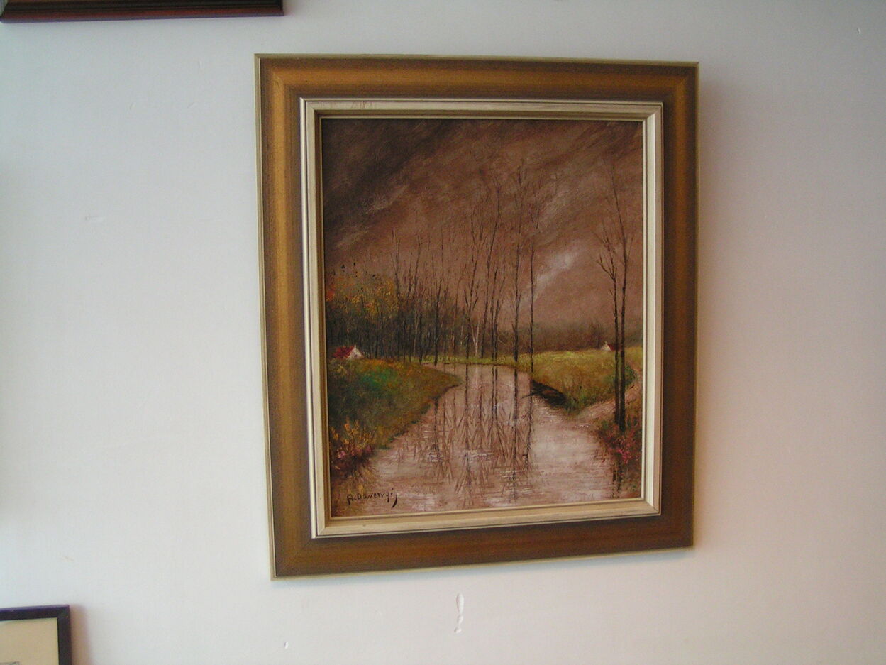 artikelnr. 1602038 Schilderij op Doek en Olieverf met zeer Mooie Lijst in zeer Goede Staat. prijs €295,- euro
Afm B 62 H 70 cm
